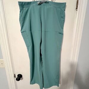 FIGS cargo scrub pants hydrogreen